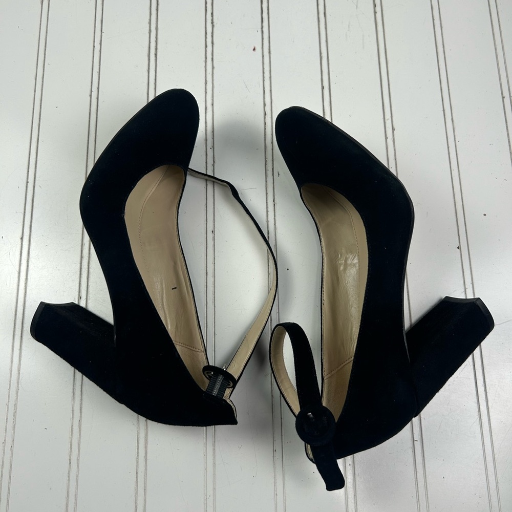 Marc Fisher Vintage Black Suede Velvet Block Heels Pumps Women’s Size 7.5M - Picture 8 of 10